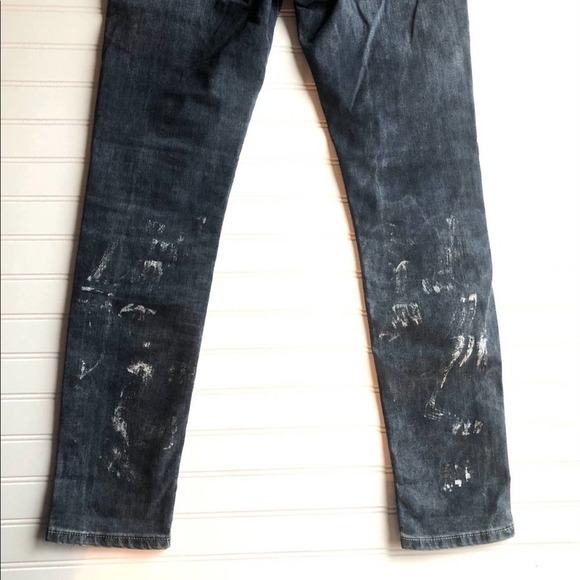 Nicole Benisti Distressed Jean Gray Size 28 Paint Splat NWOT Distressed Denim - Picture 11 of 16